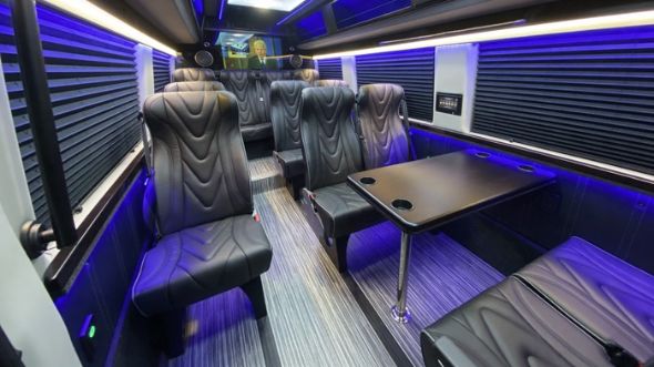 denton 18 passenger sprinter van interior