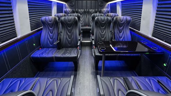 denton 20 passenger sprinter van interior