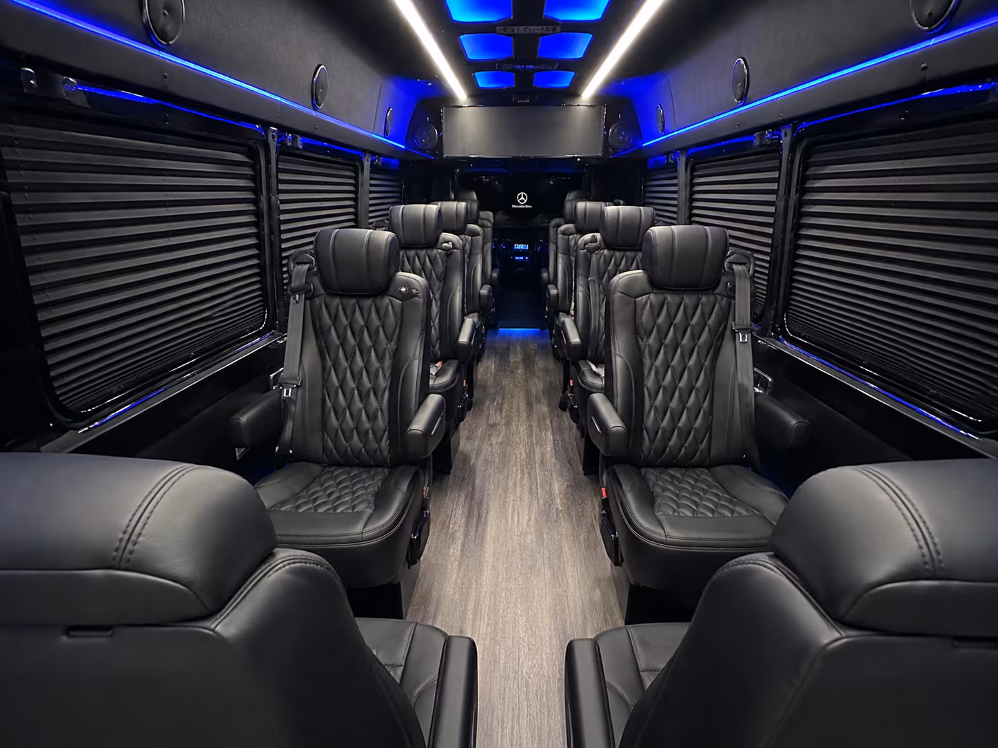 denton 10 passenger sprinter van inside