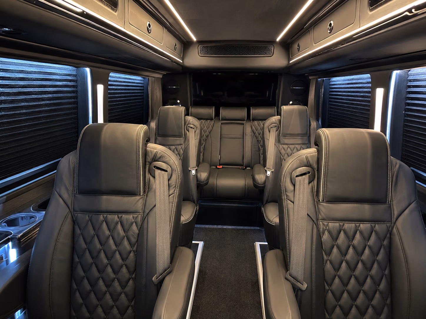 denton 15 passenger sprinter van inside